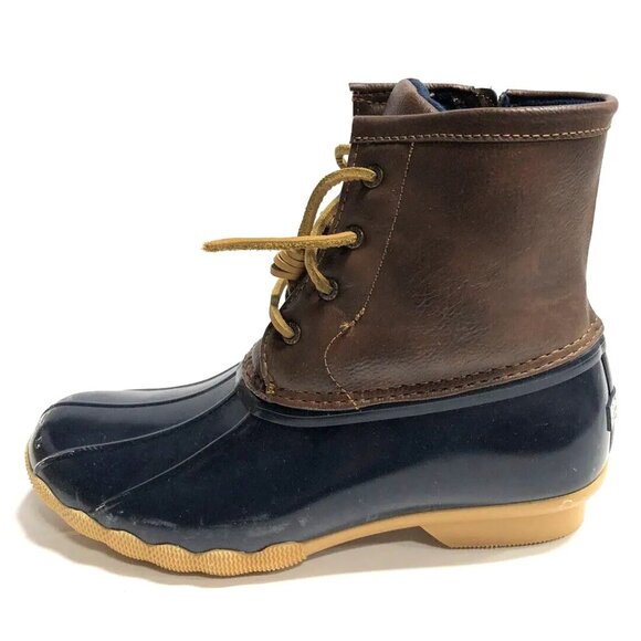 Sperry Big Kids' Saltwater Duck Boots Navy, GIrls' Size M